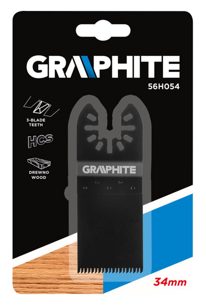 GRAPHITE HCS vágólap fához, multifunkciós géphez, 34mm, 3 oldalon élezett fogak 56H054