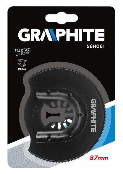 GRAPHITE HSS félkör vágólap fémhez, multifunkciós géphez, 87mm, 200 fog 56H061