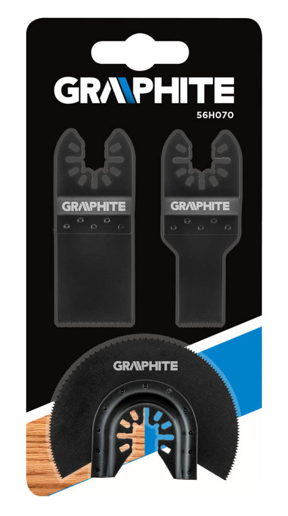 GRAPHITE Vágó lapok fához multifunkciós géphez 3db 56H070