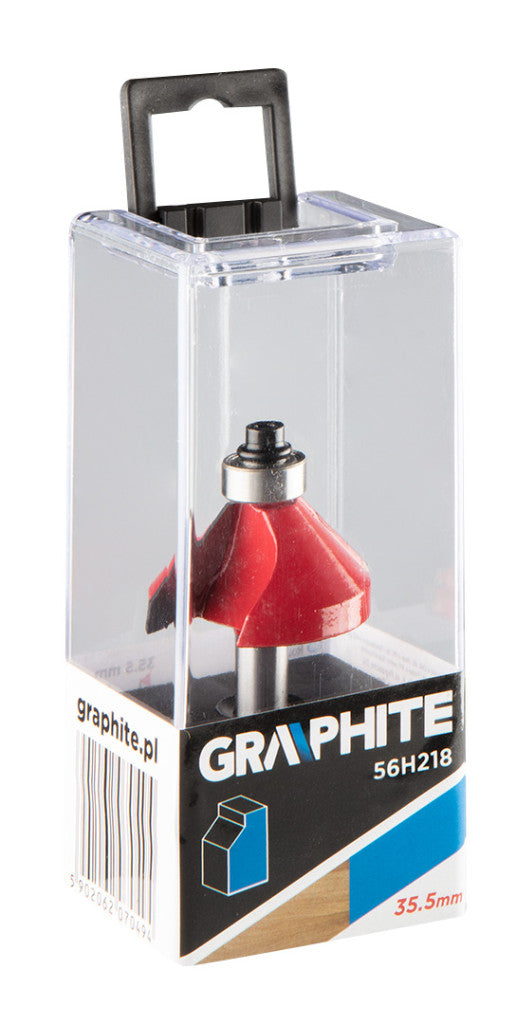 GRAPHITE Felsőmaró kés, él-letörő 35.5 x 15.9mm, 8mm 56H218