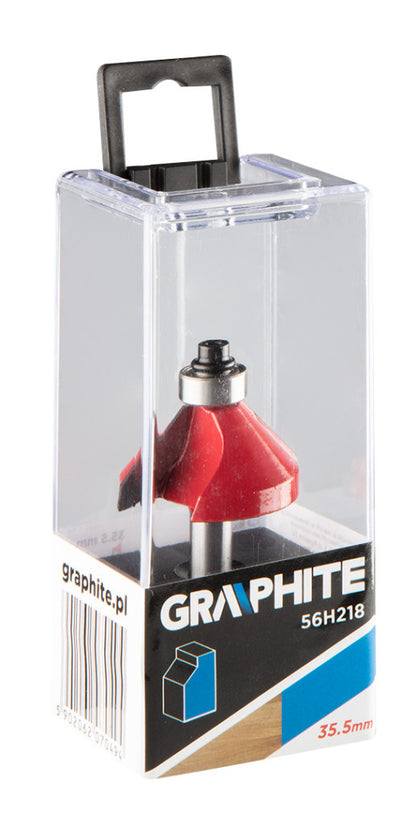 GRAPHITE Felsőmaró kés, él-letörő 35.5 x 15.9mm, 8mm 56H218
