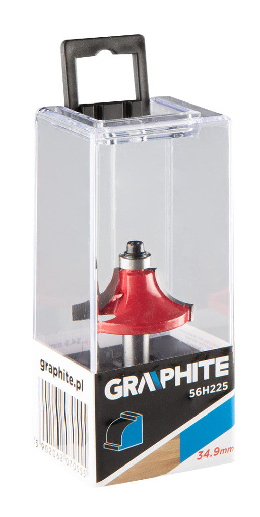 GRAPHITE Felsőmaró kés, kerekítő 34.9 x 15.4mm, 8mm 56H225