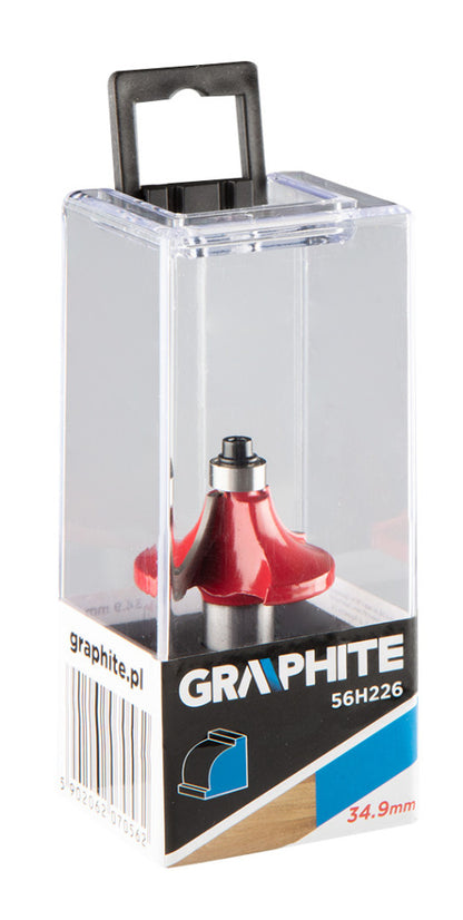 GRAPHITE Felsőmaró kés, kerekítő 34.9 x 15.4mm, 12mm 56H226