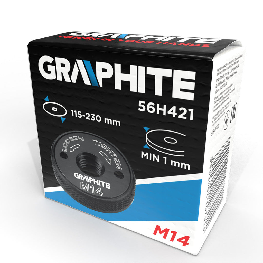 GRAPHITE Gyorsrögzítő anya sarokcsiszolókhoz, klikkes, M14 56H421
