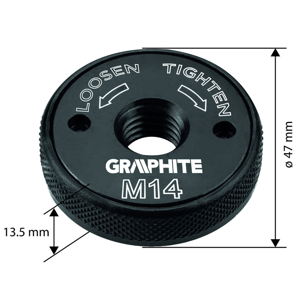 GRAPHITE Gyorsrögzítő anya sarokcsiszolókhoz, klikkes, M14 56H421