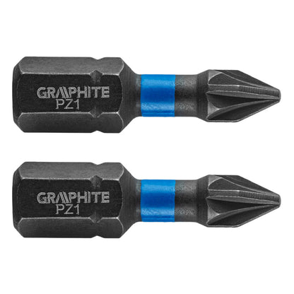 GRAPHITE Torziós ütvecsavarozó bit PZ1x25mm, 2db 56H503