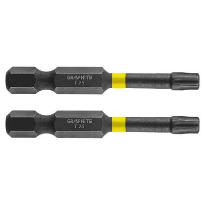 GRAPHITE Torziós ütvecsavarozó bit TX25x50mm, 2db 56H526