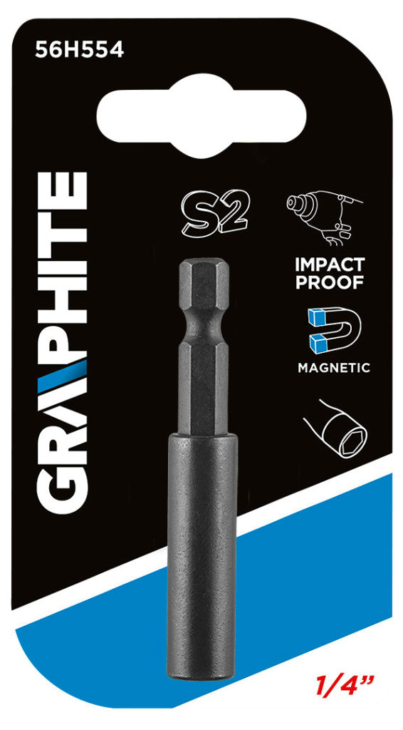 GRAPHITE Behajtószár ütvecsavarozó bitekhez, 60mm 56H554