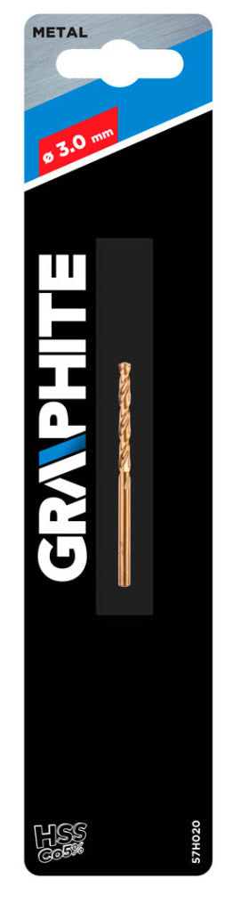 GRAPHITE Csigafúró HSS-COBALT 5% 3.0mm 57H020