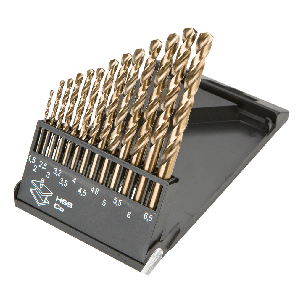GRAPHITE Csigafúró készlet HSS-Cobalt, 1.5 - 6.5mm, 13db 57H088