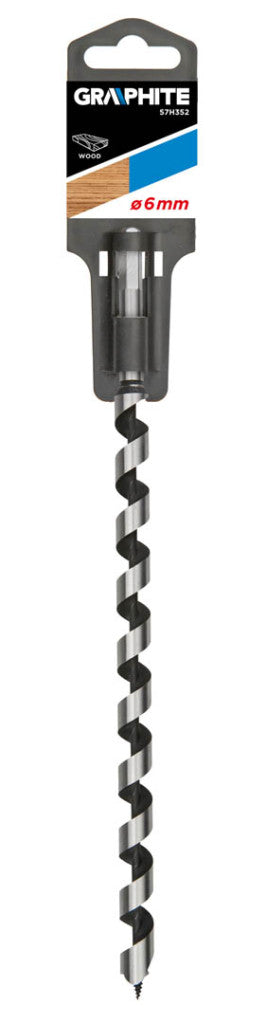 GRAPHITE Fafúró spirál 6x250mm 57H352