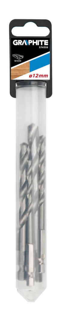 GRAPHITE Fafúró spirál 12x250mm 57H358