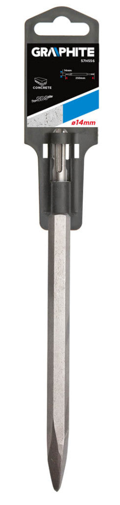GRAPHITE Hegyesvéső SDS PLUS 14x250mm 57H556
