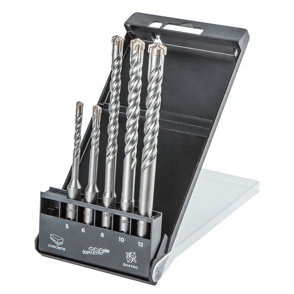 GRAPHITE Betonfúró készlet SDS PLUS 5, 6 x110mm + 8, 10, 12 x160mm, 4 élű, 5db 57H572
