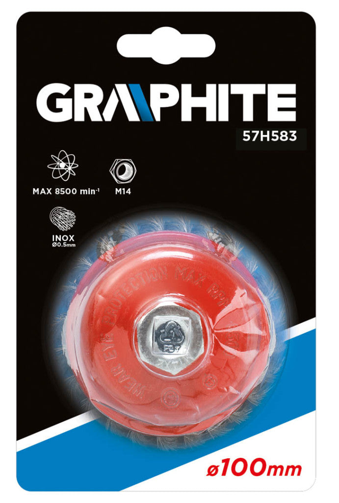 GRAPHITE DRÓTKORONG, FAZÉKKEFE SODROTT 100MM M14 57H583