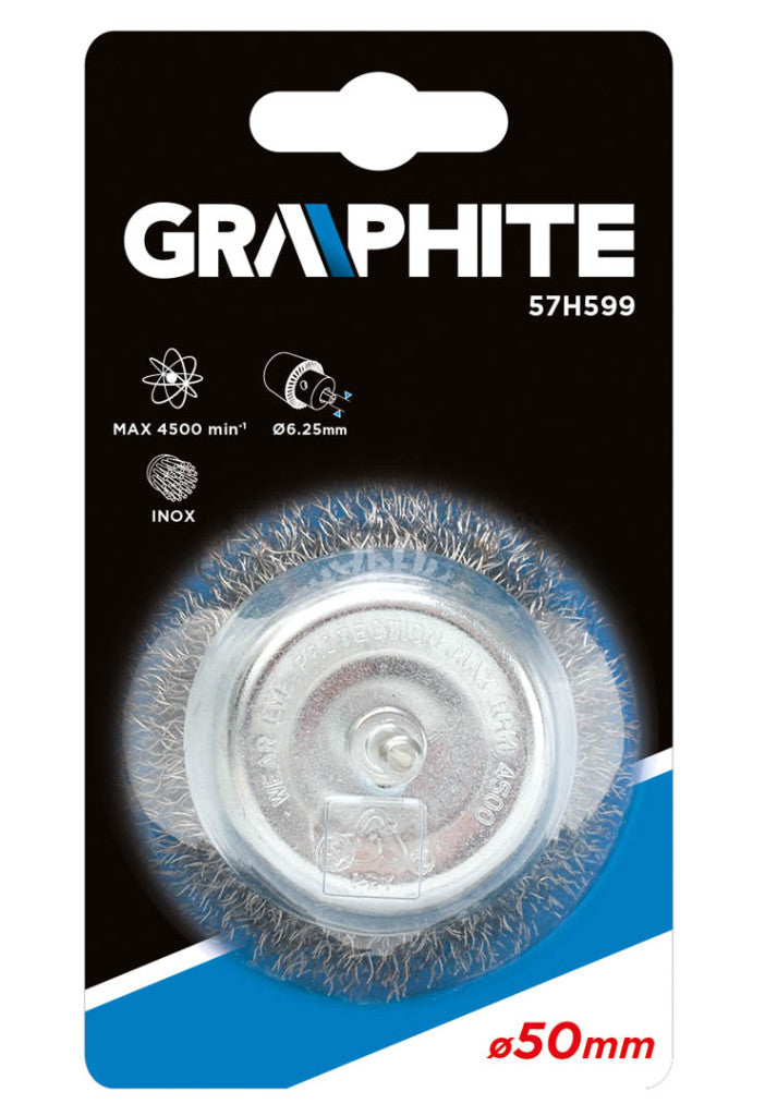 GRAPHITE DRÓTKORONG CSAPOS FAZÉK, HULLÁMOS 50MM 57H599