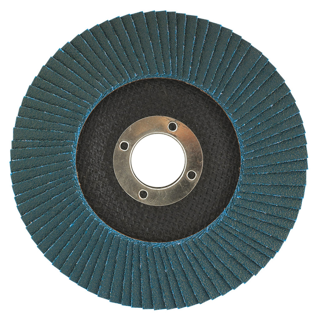 GRAPHITE Csiszolókorong lamellás 125x22.2mm, K120, cirkónium, INOX 57H845