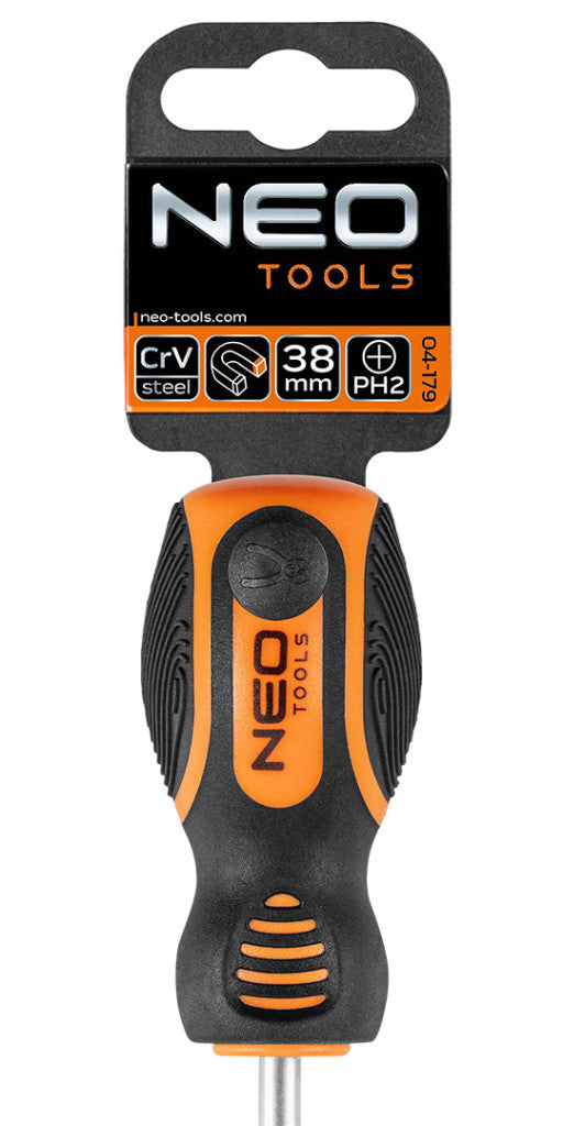 NEO TOOLS Csavarhúzó PH2x38mm 25 év garanciával 04-179