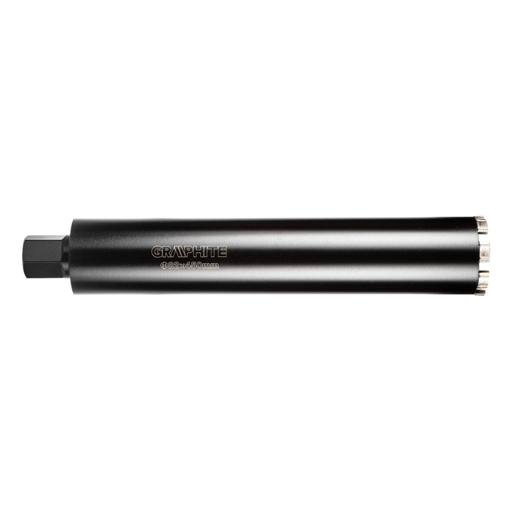 GRAPHITE Gyémánt magfúró korona, 82x450mm, 8 szegmenses, 58G540 géphez 57H861