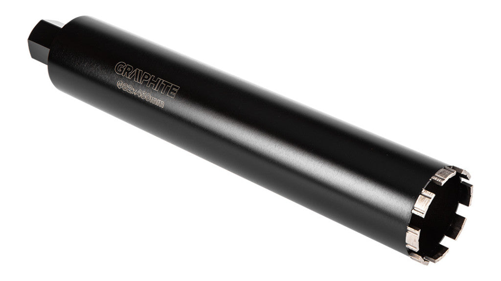 GRAPHITE Gyémánt magfúró korona, 82x450mm, 8 szegmenses, 58G540 géphez 57H861