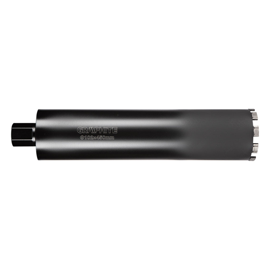 GRAPHITE Gyémánt magfúró korona, 102x450mm, 9 szegmenses, 58G540 géphez 57H862