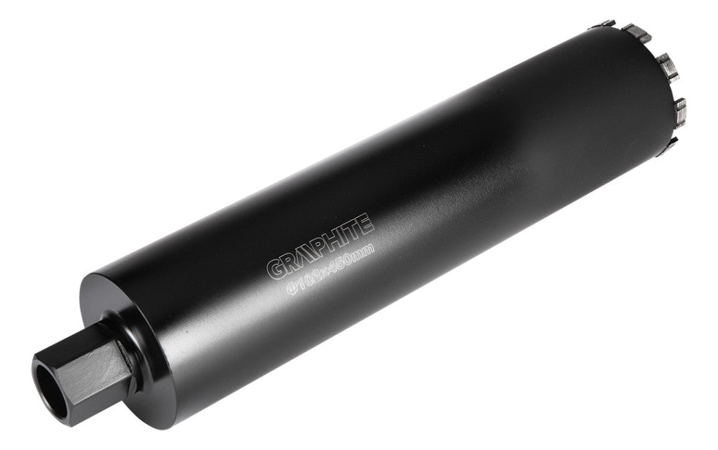 GRAPHITE Gyémánt magfúró korona, 102x450mm, 9 szegmenses, 58G540 géphez 57H862