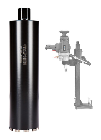 GRAPHITE Gyémánt magfúró korona, 112x450mm, 10 szegmenses, 58G540 géphez 57H863