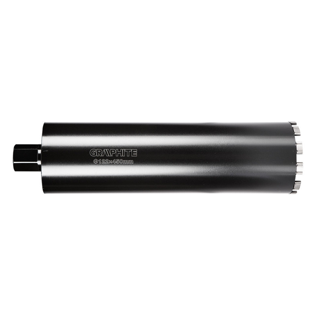 GRAPHITE Gyémánt magfúró korona, 122x450mm, 11 szegmenses, 58G540 géphez 57H864