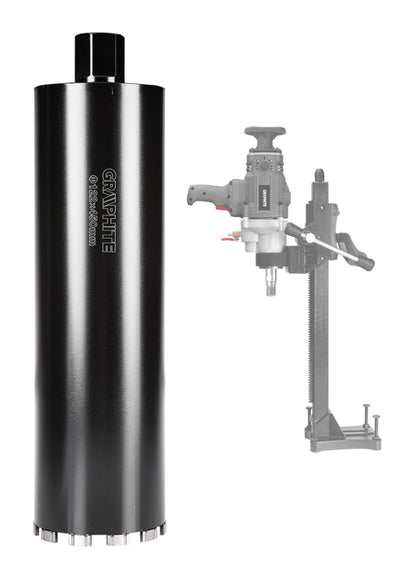 GRAPHITE Gyémánt magfúró korona, 122x450mm, 11 szegmenses, 58G540 géphez 57H864