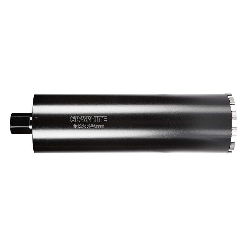 GRAPHITE Gyémánt magfúró korona, 132x450mm, 11 szegmenses, 58G540 géphez 57H867