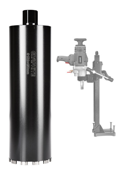 GRAPHITE Gyémánt magfúró korona, 132x450mm, 11 szegmenses, 58G540 géphez 57H867