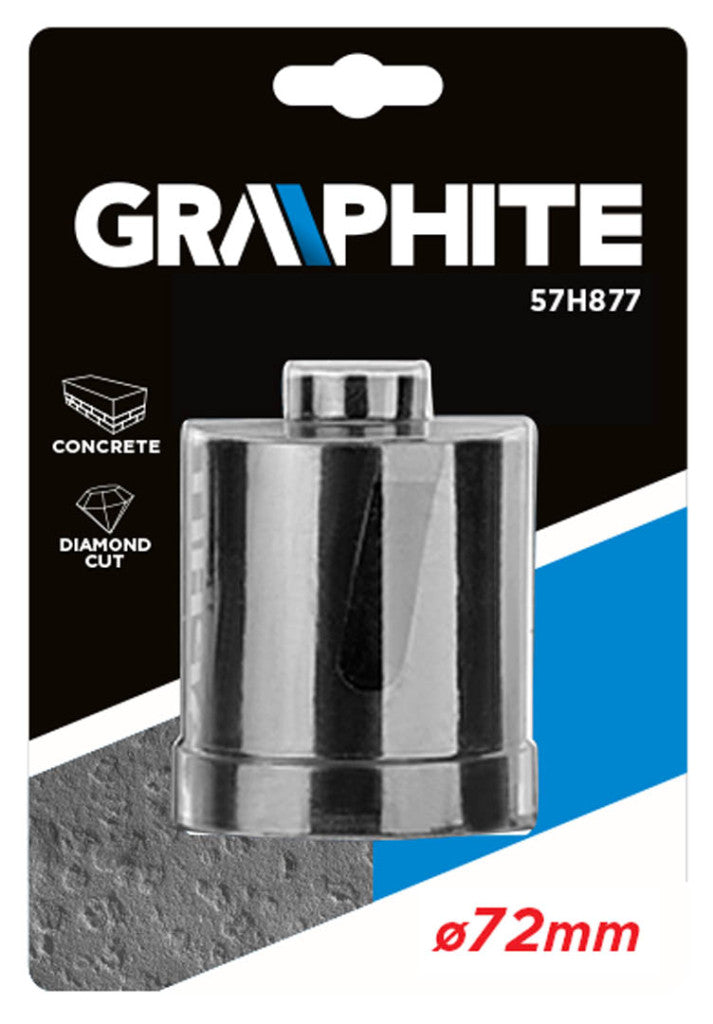 GRAPHITE Körkivágó, gyémántos 72x8x75mm 57H877