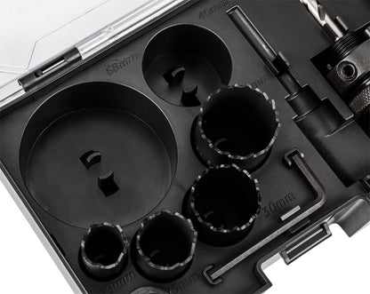 GRAPHITE Körkivágó készlet, bi-metál, HSS Co 8%, 19,25,30,35,40,68mm 57H921