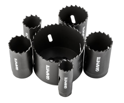 GRAPHITE Körkivágó készlet, bi-metál, HSS Co 8%, 19,25,30,35,40,68mm 57H921