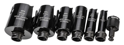 GRAPHITE Körkivágó készlet, bi-metál, HSS Co 8%, 19,25,32,38,51,64mm 57H923