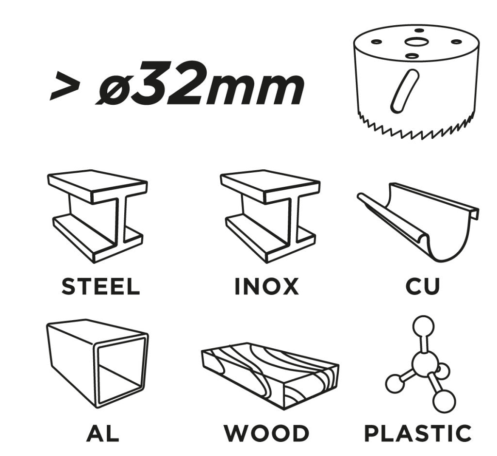 GRAPHITE ADAPTER KÖRKIVÁGÓHOZ 30MM-NÉL NAGYOBB KÖRKIVÁGÓHOZ 57H940