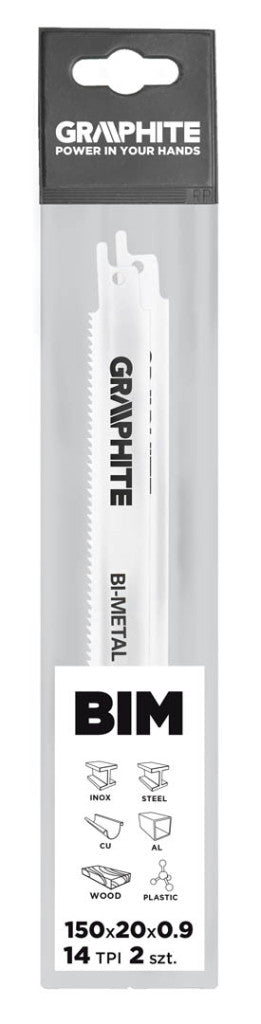 GRAPHITE ORRFŰRÉSZLAP 150mm, fém, inox, fa, réz, műanyag, alu, 2db 57H951