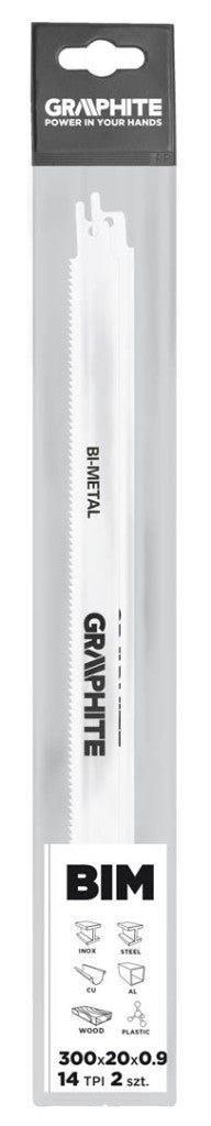 GRAPHITE ORRFŰRÉSZLAP 225mm, fém, inox, fa, réz, műanyag, alu, 2db 57H952