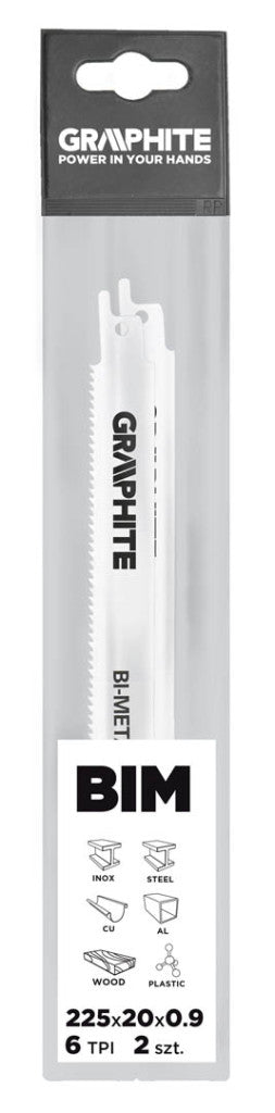 GRAPHITE ORRFŰRÉSZLAP 225mm, fém, inox, fa, réz, műanyag, alu, 2db 57H954