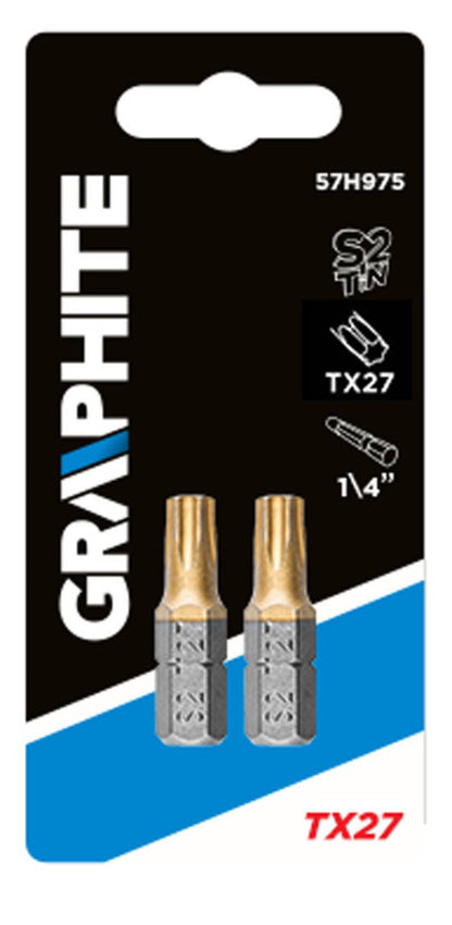 GRAPHITE Csavarhúzó bit Torx 27, 25mm, 1/4", 2db 57H975