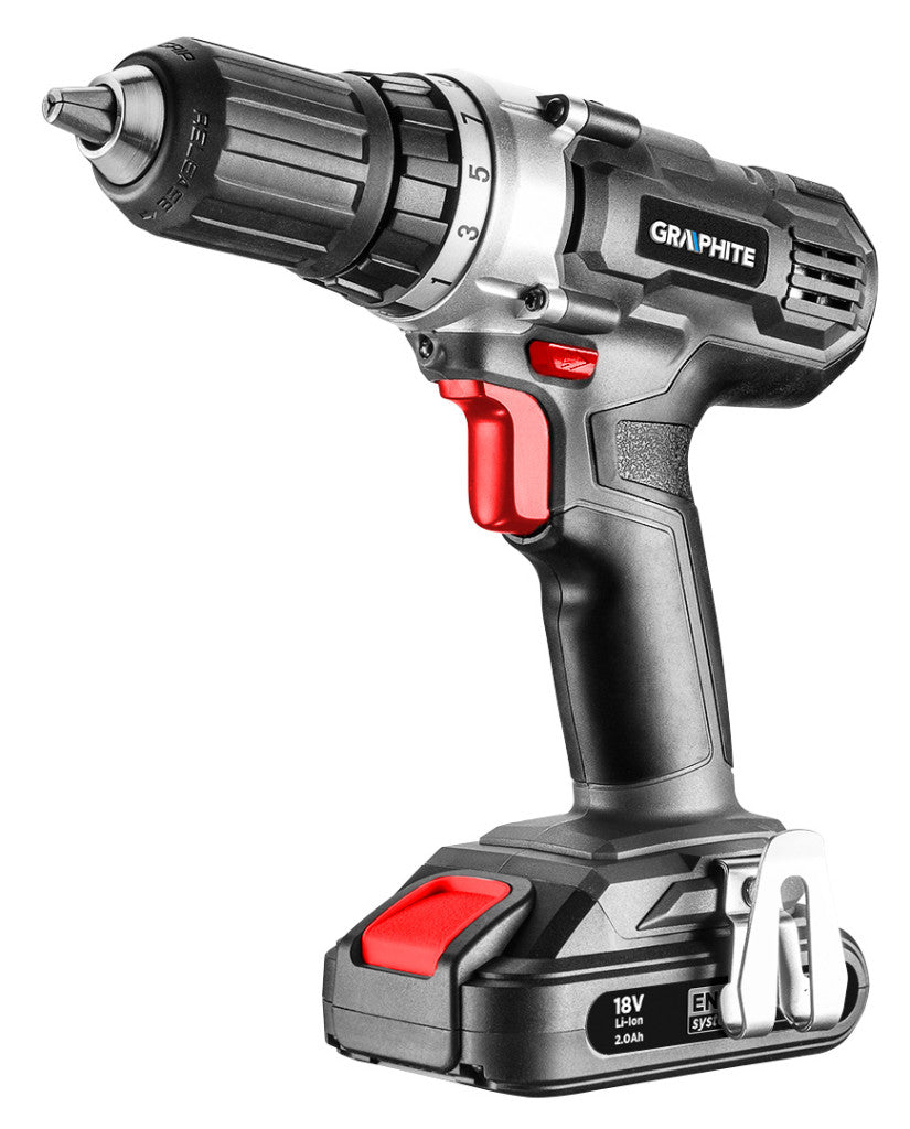 GRAPHITE Akkus fúró Energy+, 18V, 13mm gyorstokmány, akku nélkül!!! 3 év garanciával 58G006