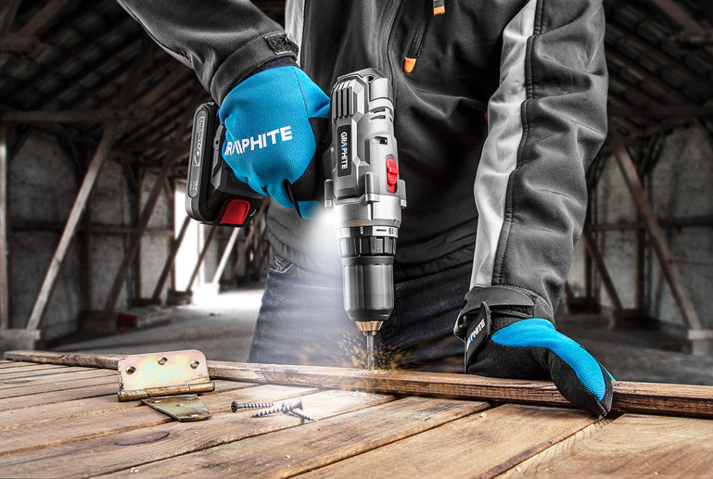 GRAPHITE Akkus fúró Energy+, 2db akku+töltő!, 18V/2Ah, 13mm, koffer 3 év garanciával 58G006-SET2