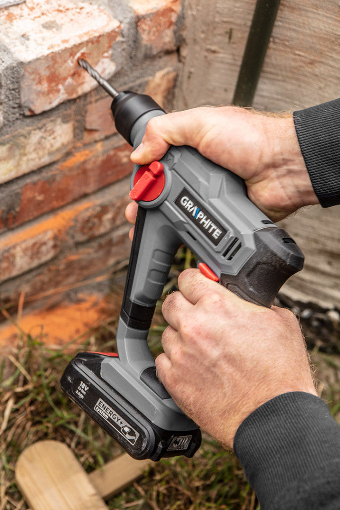 GRAPHITE Akkus fúrókalapács Energy+, 18V, 0.8J, akku nélkül!!! 3 év garanciával 58G009
