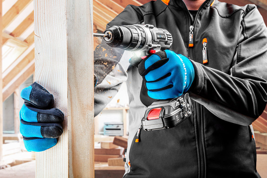GRAPHITE Akkus fúró, csavarozó, ütvefúró Energy+, 18V, 13mm gyorstokmány, akku nélkül!!! 3 év garanciával 58G010