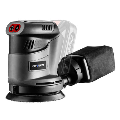 GRAPHITE Akkus excentercsiszoló Energy+, 18V, 125mm, akku nélkül!!! 3 év garanciával 58G014