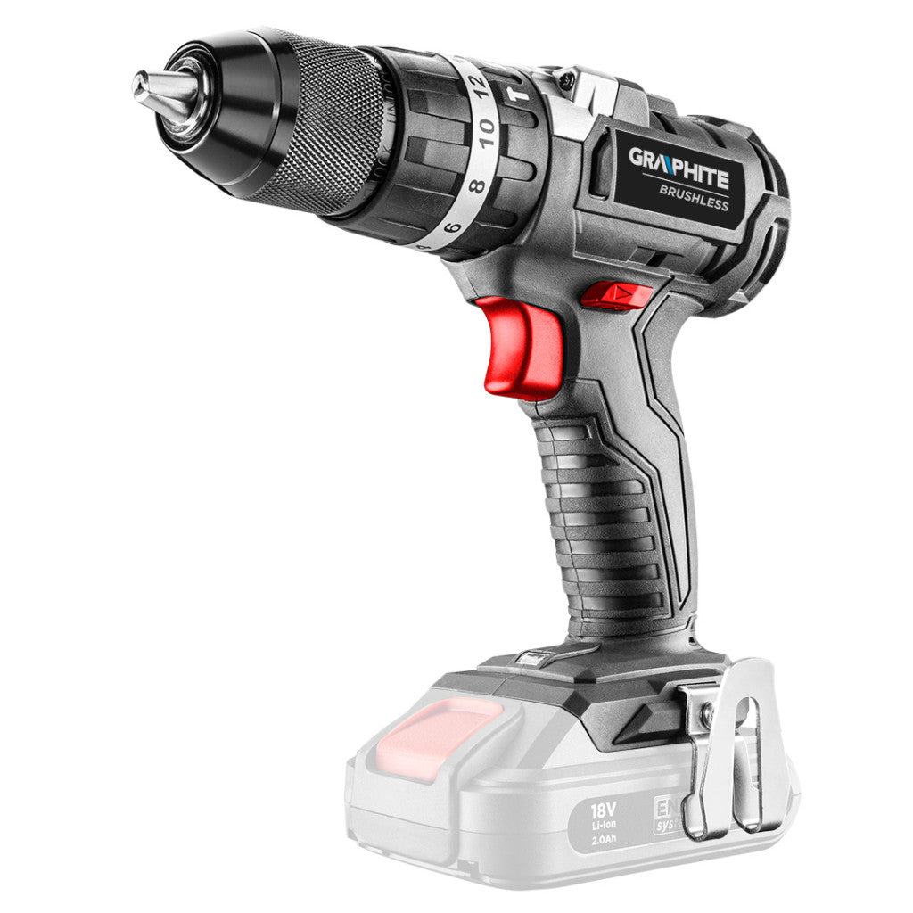 GRAPHITE Akkus szénkefementes fúró, csavarozó, ütvefúró Energy+, 18V, akku nélkül!!! 3 év garanciával 58G020