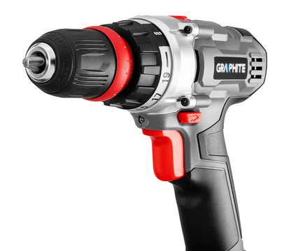 GRAPHITE Akkus fúró Energy+, 2db akku+töltő!, 18V/2Ah, levehető fúrótokmány 10mm, koffer 3 év garanciával 58G022-SET2