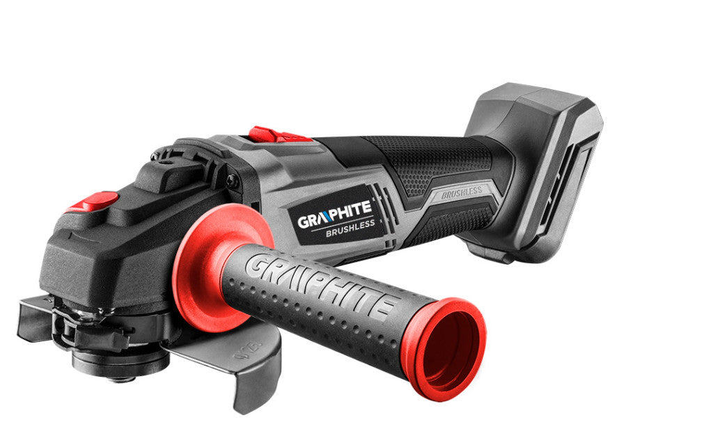 GRAPHITE Akkus szénkefementes sarokcsiszoló Energy+, 18V, 125mm, akku nélkül!!! 3 év garanciával 58G026