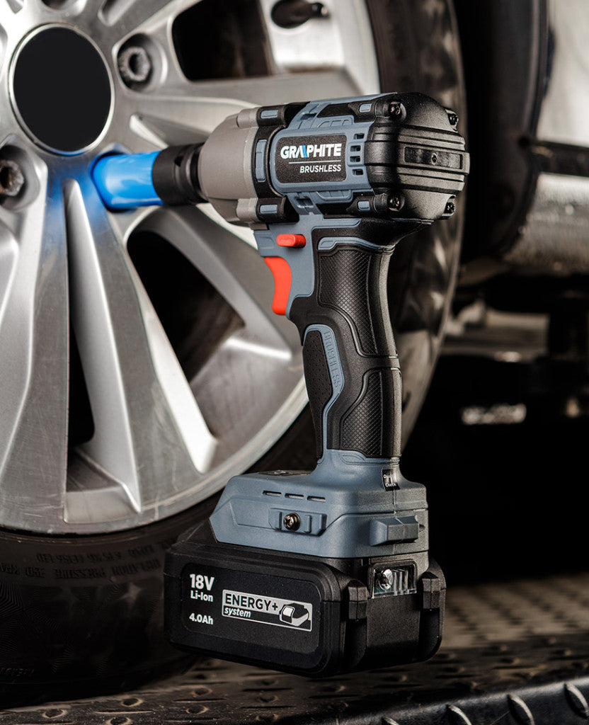 GRAPHITE Akkus szénkefementes ütvecsavarozó 1/2"(négyszög), Energy+, 18V, 450Nm, akku nélkül!!! 3 év garanciával 58G038