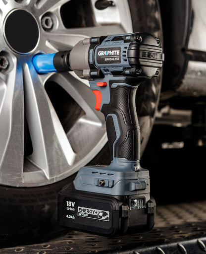 GRAPHITE Akkus szénkefementes ütvecsavarozó 1/2"(négyszög), Energy+, 18V, 450Nm, akku nélkül!!! 3 év garanciával 58G038